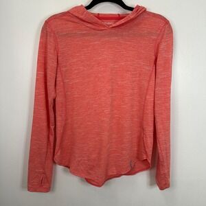 Columbia Omni-Wick Orange Heathered Athletic Hoodie Thumbholes‎ Athletic